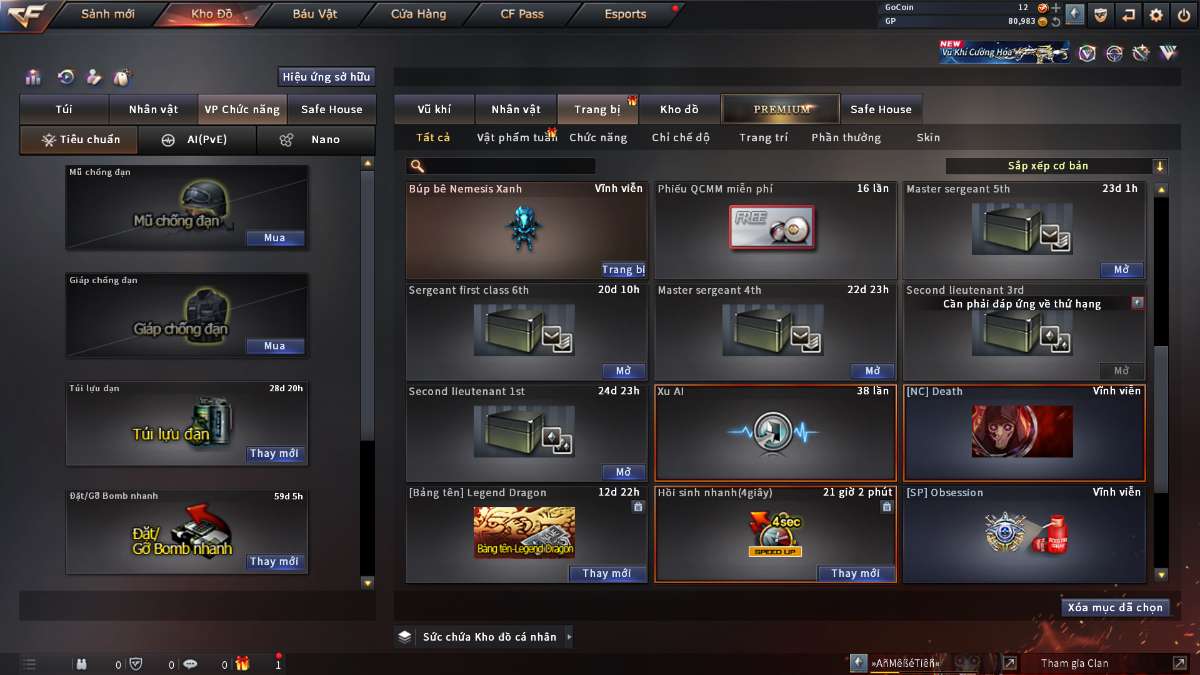 shop acc cf uy tin gia re